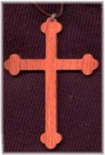 Kříž rosenkruciánský dřevěný