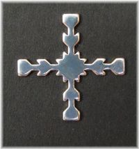 Kříž symetrický rhodiovaný